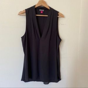 Vince Camuto Black V-Neck Shell